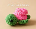 Dark Pink Rose Turtle